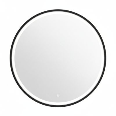 Miroir intelligent LED - rond - 60 cm - Noir