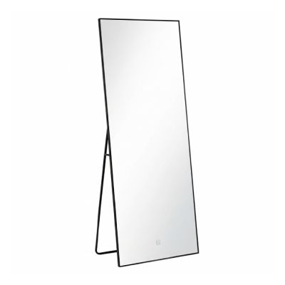 Miroir LED sur pied - 60 x 160 cm - Noir