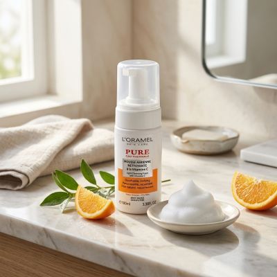 L'ORAMEL Mousse Nettoyante Vitamine C Peaux Grasses 100ml