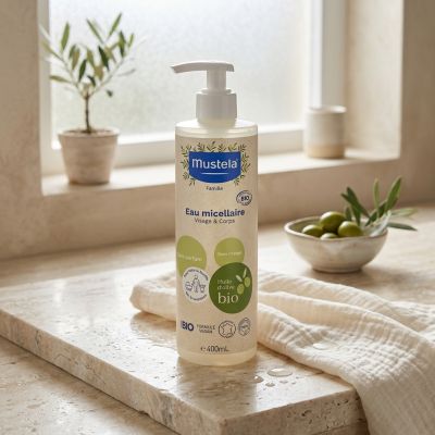 Mustela Bio Eau Micellaire 400 ml - Nettoyant Visage Doux