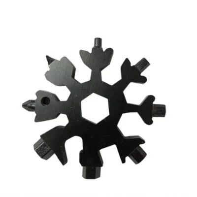 Porte-clés multifonction 18 en 1 - Outil de bricolage - Noir