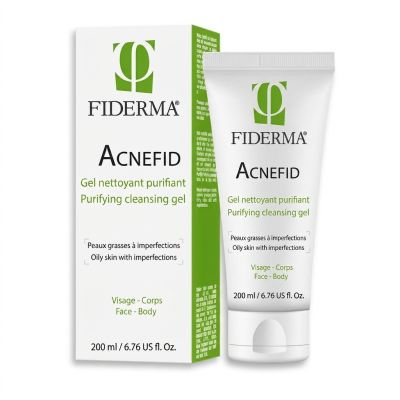 Fiderma Acnefid Gel Nettoyant Purifiant 200 ml - Peaux à