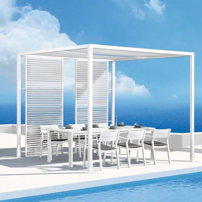 Pergola INNOLOISIRS VICTORIA REGOLA - Aluminium - 3 x 3 m - Blanc
