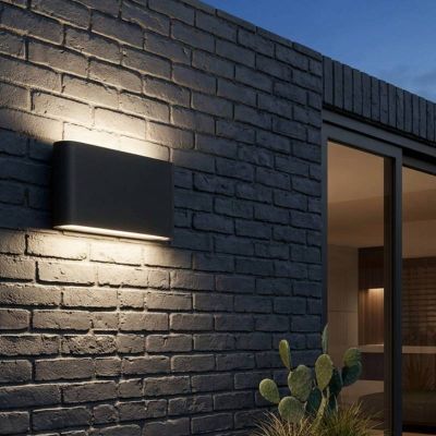 Applique murale LUX-ON - LX-AP-M09 - E27 - Noir Gris Gold - IP66