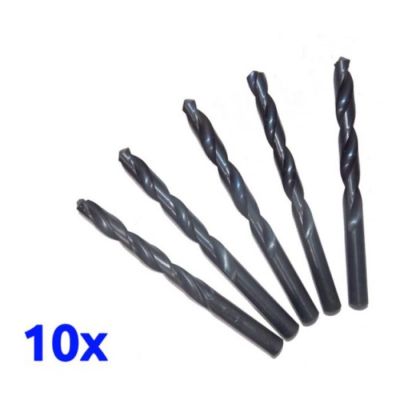 Jeu de 10 Mèches - Acier - 4.5 mm - Noir 