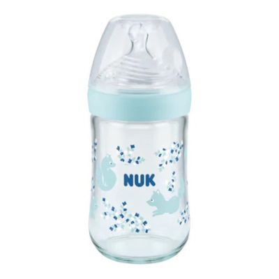 Biberon Verre Nature Sense NUK - 240ml - Bleu