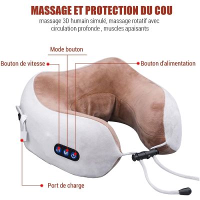Oreiller de Massage en U - 3,7W - DC 5V