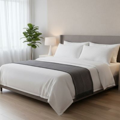 Oreillers douceur - 2 pièces - Fibres polyester - Blanc