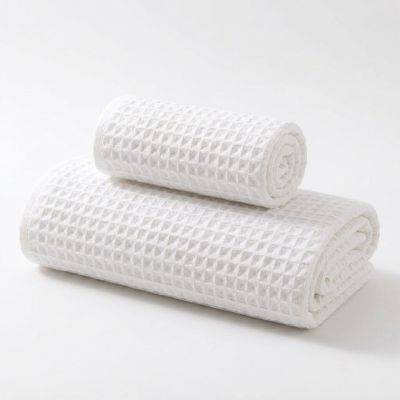Serviettes de bain - LKS455 - Lot de 2 - Blanc
