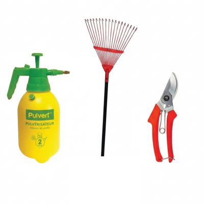 Pack Entretien 1 - Pulvérisateur 2 L + Balai à gazon + Sécateur 