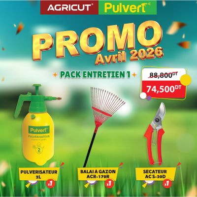 Pack Entretien 1 - Pulvérisateur + Balai à gazon + Sécateur 