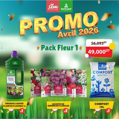 Pack fleur 1 - Engrais liquide + Semences + Compost 