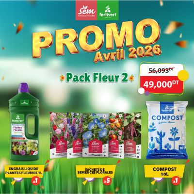 Pack fleur 2 - Engrais liquide + Semences + Compost