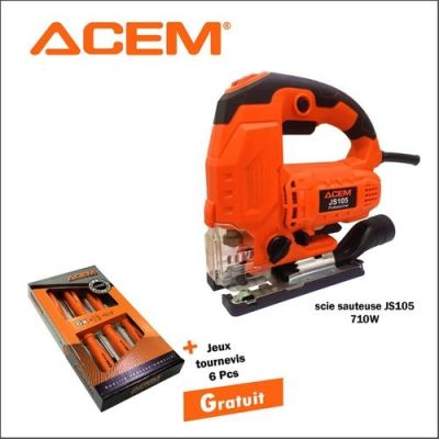 Pack Scie Sauteuse ACEM JS105 – 710W + jeu de 6 tournevis