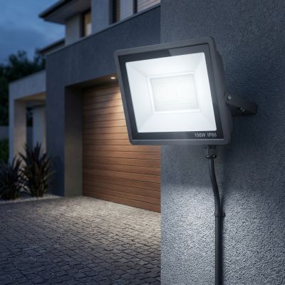 Projecteur Slim LUX-ON- LX-SL100 - Aluminium - LED 6500K - Blanc