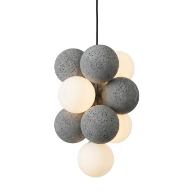 Lustre Grappe de Sphères Noir Blanc - Prix... | Arkan.tn