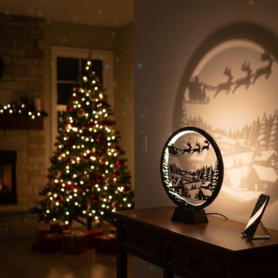 Panneau de Noël pour Lampe Annulaire - V1 - LED
