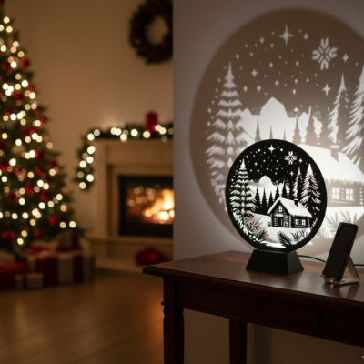 Panneau de Noël  pour Lampe Annulaire - V2 - LED