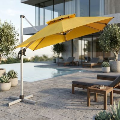Parasol Aurora - Aluminium - 3x3 m - Jaune