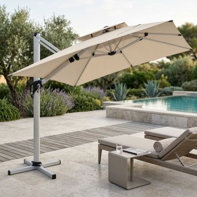Parasol Capri - Aluminium - 3x3 m - Beige