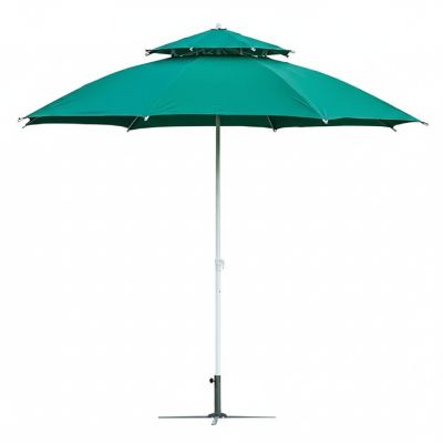 Parasol double toit - rond - 2,7 m - vert