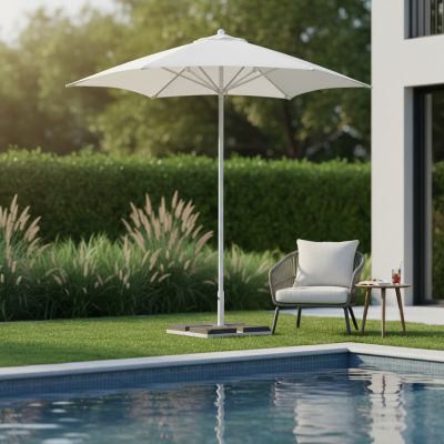 Parasol PALMA - Blanc - 220 cm 