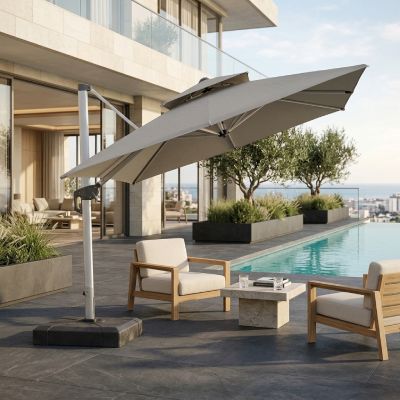 Parasol Shadow - Aluminium - 3x3 m - Grège