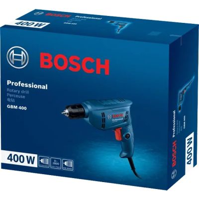 Perceuse BOSCH GBM 400 Professional - 400 W - Bleu