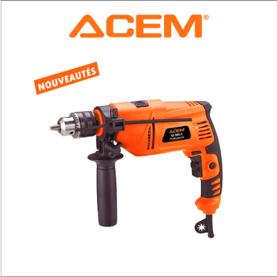 Perceuse électrique ACEM ID800.C - Orange & Noir