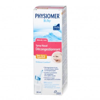 Spray nasal PHYSIOMER - Hypertonique Bébé - 60ML