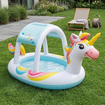 Piscine gonflable Intex - licorne - 254 X132 X 109 cm