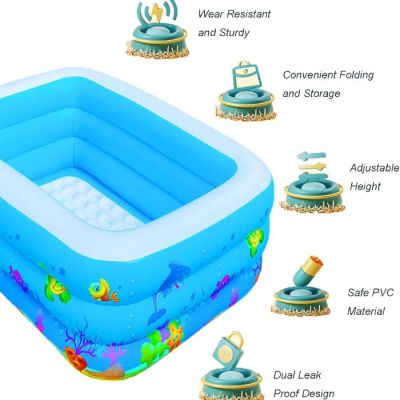 Piscine gonflable pour enfants - B0CYLB3MGF - 150x109,2x50,8 cm - PVC