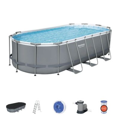 Piscine hors sol ovale Power Steel – 549x274x122 cm avec accessoires