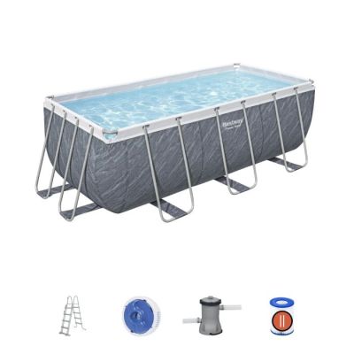 Piscine hors sol rectangulaire Power Steel – 412x201x122 cm