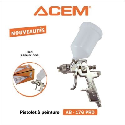 Pistolet de peinture PRO AB-17G 1.8 mm - ACEM