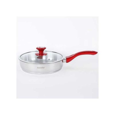Poêle HASCEVHER  00260  24 cm  rouge - Pratique et résistant.