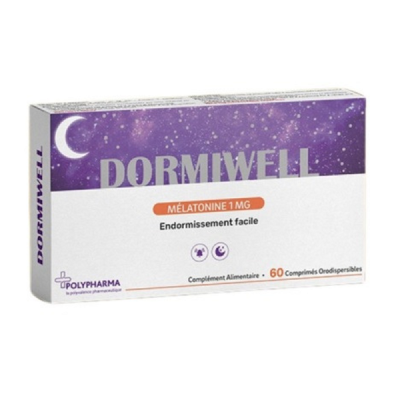 Complément POLYPHARMA DORMIWELL - Mélatonine 1MG - 60