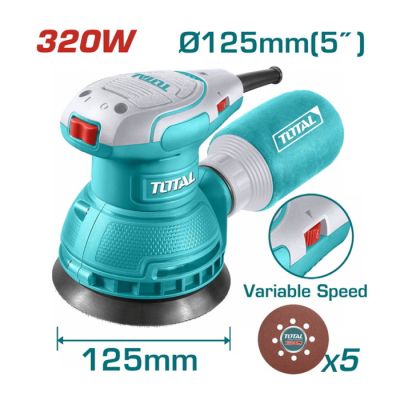 Ponceuse Excentrique TOTAL - TF2131256 - 320W + R