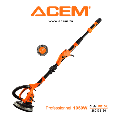 Ponceuse Girafe ACEM PE150 - 1050W, Noir & Orange