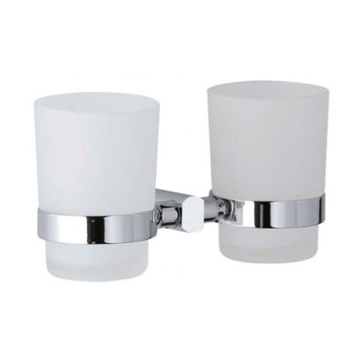 Porte verre double - REMER - FR16CR - Blanc