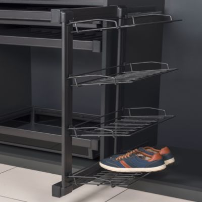 Porte Chaussures 4 Étages - S-6741-A - Aluminium - Anthracite - 325x475x960 mm
