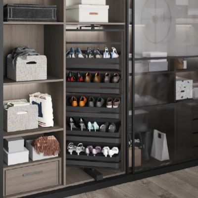 Porte Chaussures Tournante - S-6831-A - Anthracite - 700x360x790-990 mm