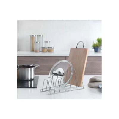 Porte couvercles à poser pvc - 34 x 15 x 18 cm - Gris