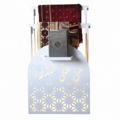 Porte Tapis de Prière - PVC - 85x50x25 cm - Blanc