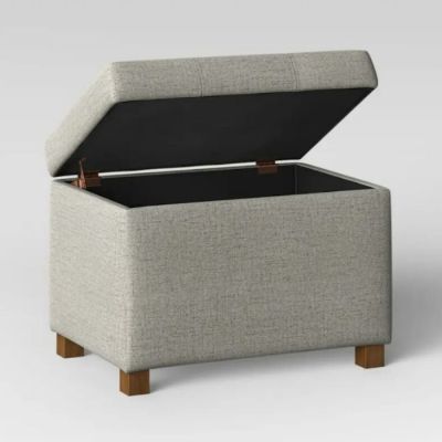Pouf coffre Home Intérieur - 45x60x40 cm - grège