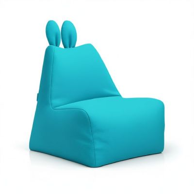 Pouf Lapino Enfant 65x63x55 cm – bleu turquiose