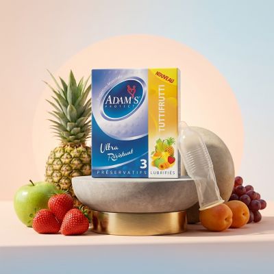 ADAMS PROTECT Préservatifs Tutti Frutti B-3