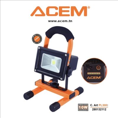 Lampe projecteur LED rechargeable PL300 - ACEM