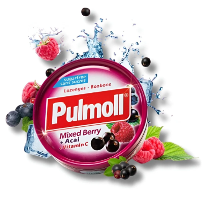 Pastilles PULMOLL - Sans Sucre Fruits Rouges - 45G