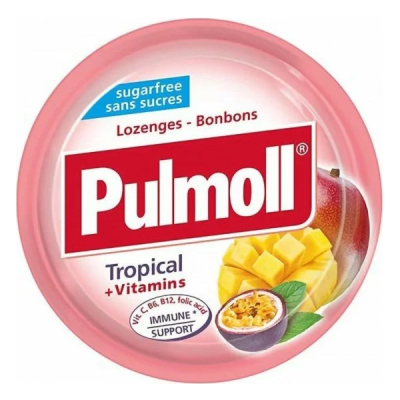 Pastilles PULMOLL TROPICAL + VITAMINES - 45G
